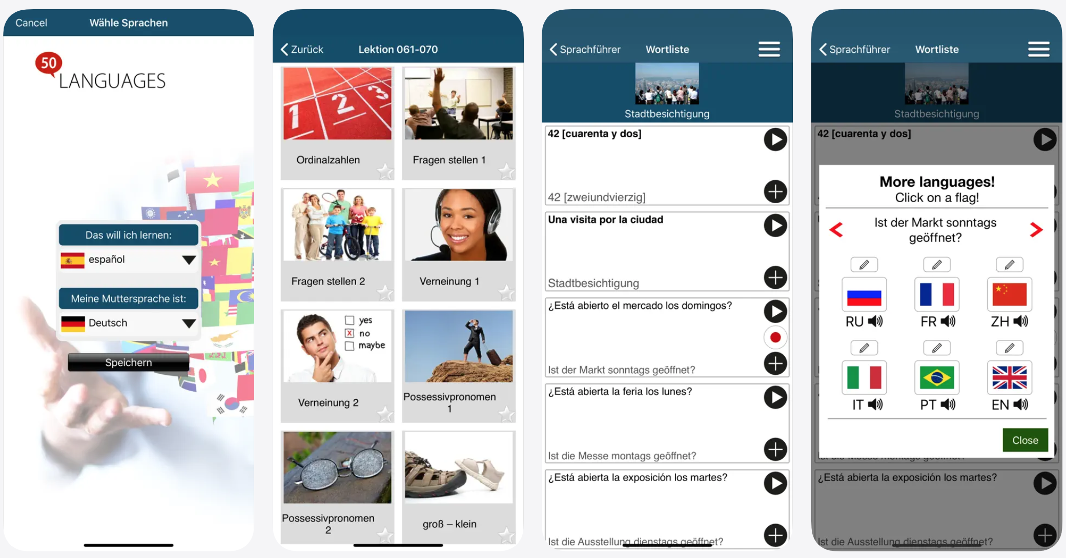 50languages App Screenshot