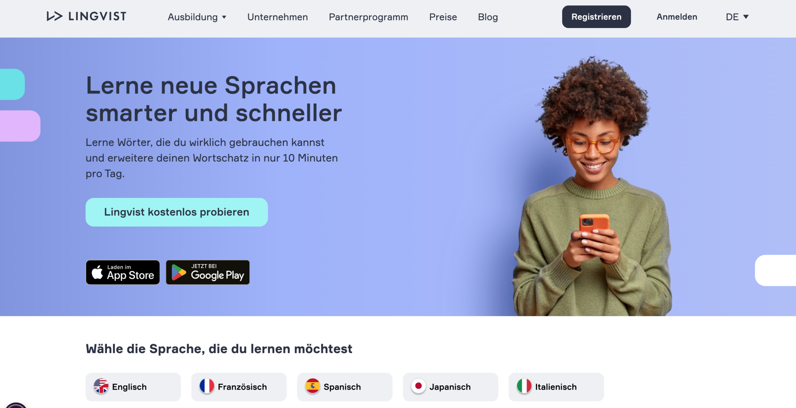Lingvist App Screenshot