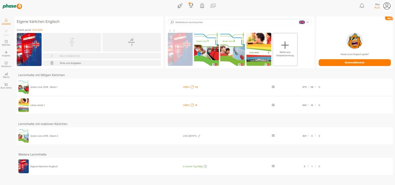 Phase 6 Lektion in der App