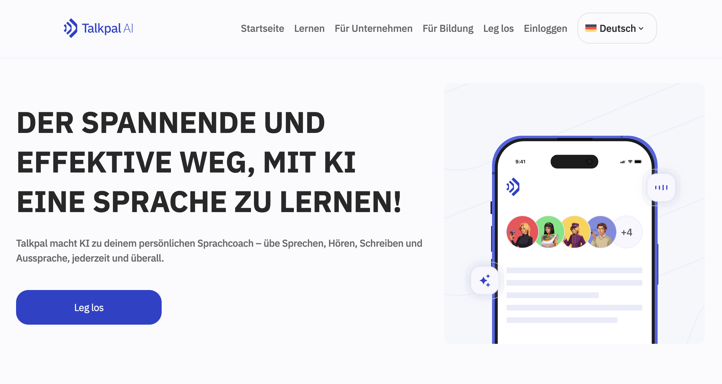 Talkpal Gesprächsszenario in der App